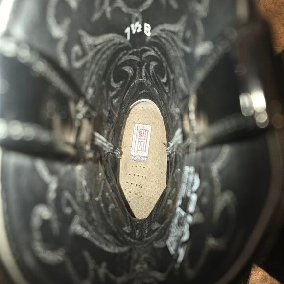 Ariat  Women's Heritage Painted  Toe Western Blk Leather Cowgirl Boots Size 7.5 - Picture 5 of 7